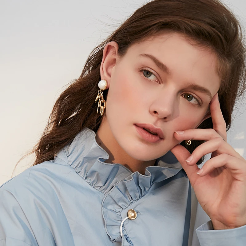 Панк Асимметричная ключ моделирование серьги в виде капель для Для женщин тали