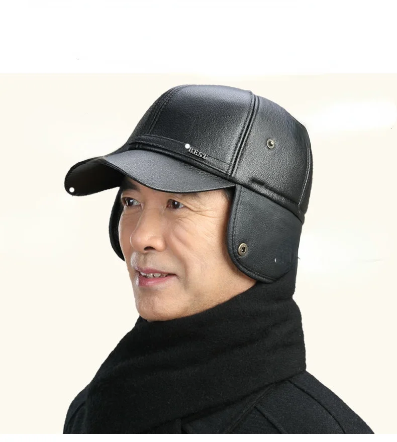 Новая стильная плюшевая шапка-Авиатор из искусственной кожи зимняя теплая