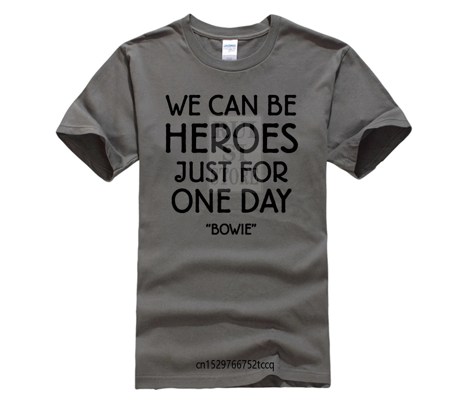 Summer Style David Bowie T Shirts Short Sleeve Rock WE CAN BE HEROES JUST FOR ONE DAY Shirt | Мужская одежда