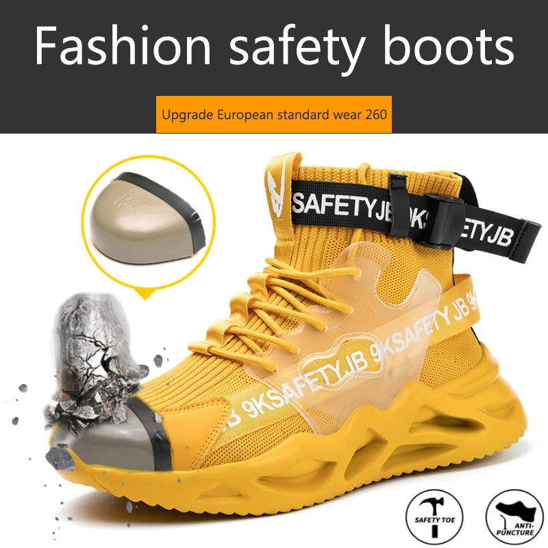 

Labor Protection Shoes Men Breathable Safety Work Steel Head Anti - Hit Anti - Puncture Light And Comfortable Construction