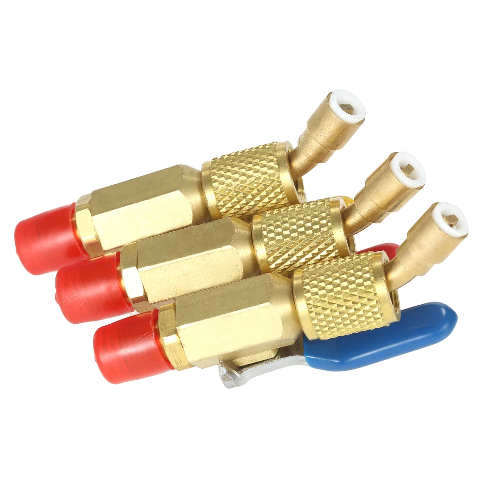 Кондиционер хладагент 3 шт цветной кодовый R410A R134A запорные клапаны для AC HVAC