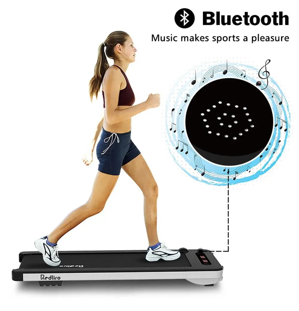 

Merax Walking Machine Under Desk Electric Treadmill with Bluetooth Audio Speakers Wireless Remote Control 12 running settings