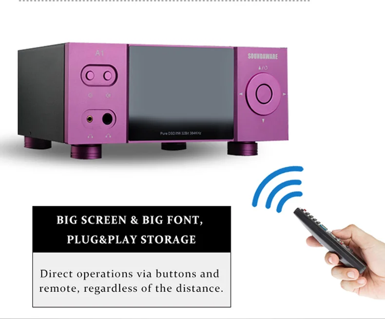 SOUNDAWARE A1 Национальный HIFI потоковый музыкальный плеер Многофункциональный интегрированный настольный с ЦАП двойной усилитель для наушников