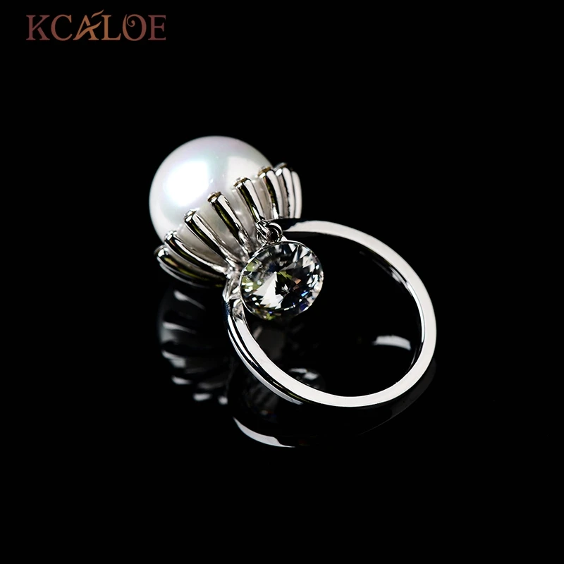 Кольцо KCALOE с натуральным жемчугом в виде раковины роскошные кольца из циркония