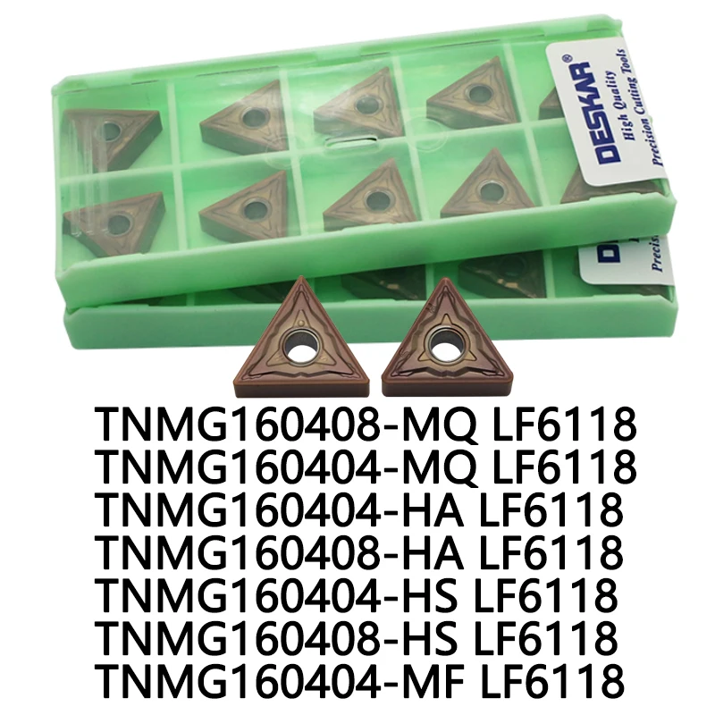 

10 шт. DESKAR TNMG160404 HA HS MF MQ TNMG160408 LF6118 токарные инструменты карбидные вставки токарный станок с ЧПУ Резак для нержавеющей стали