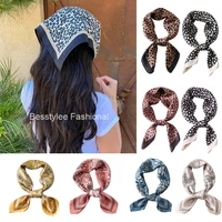 7070cm square silk scarves women retro foulard head scarf ladies shawl wrap muffler bandanna female bandana hair accessories