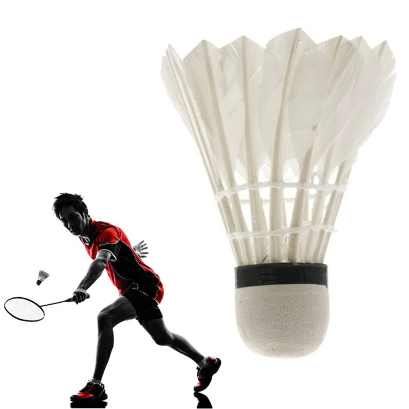 

1/3/5 pcs White Goose Feather Shuttlecock Competition Stability Badminton Shuttlecocks for Professional Badminton Training