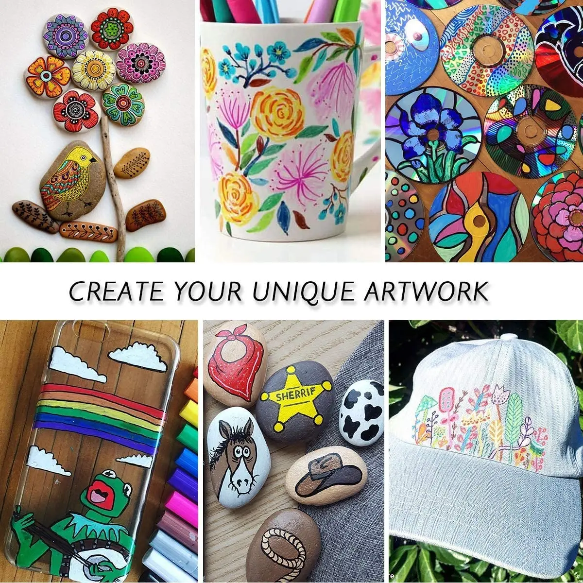 12/24 цвета акриловые ручки для краски маркеры керамики камня стекла дерева холста