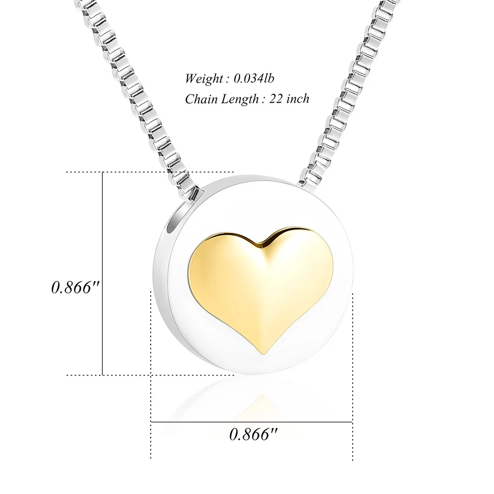 Памятное ожерелье сувенир с подвеской в форме сердца и зола ювелирные изделия из