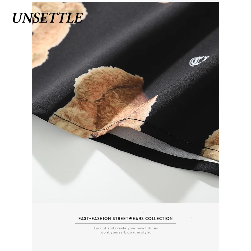 UNSETTLE 2020SS Harajuku Мужская/женская летняя уличная футболка с принтом из мультфильма