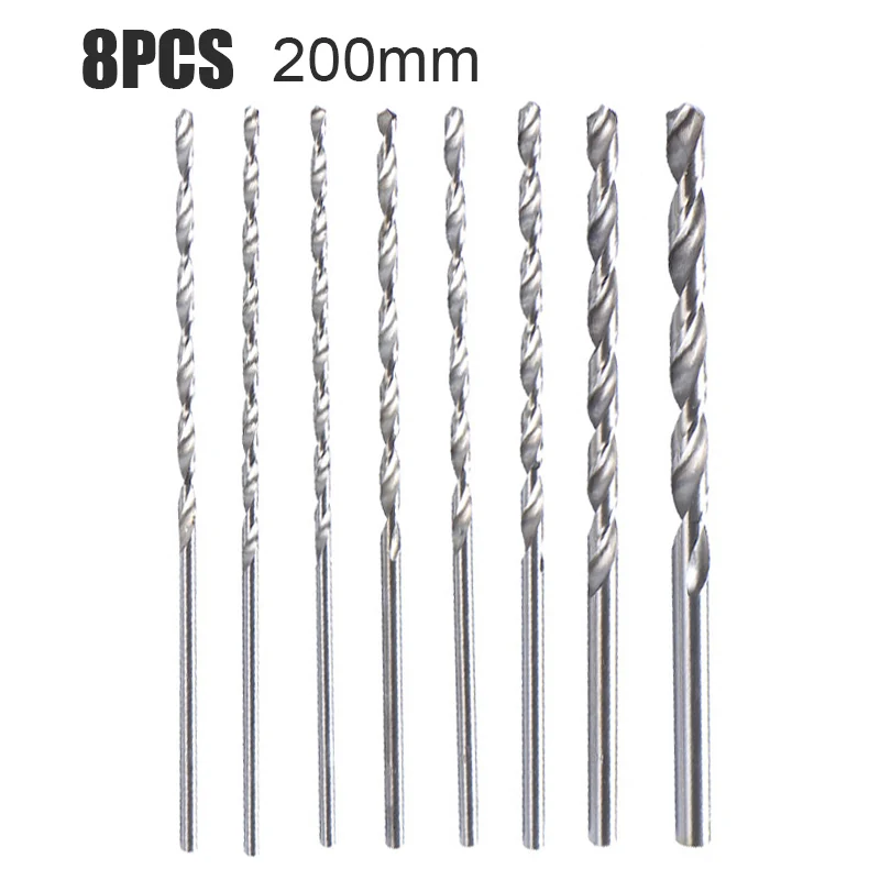 8 шт. удлиненное сверло из быстрорежущей стали набор сверл с прямым хвостовиком