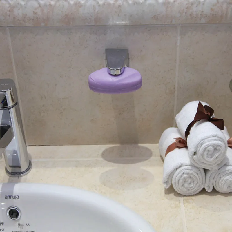 Домашний держатель для мыла ванной комнаты серебряный магнитный