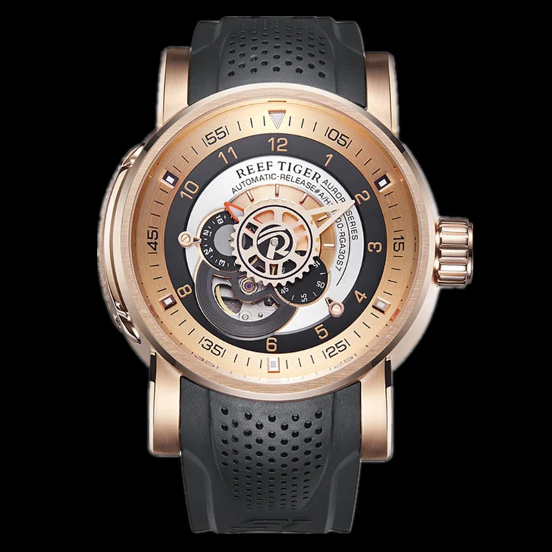 Риф Тигр/RT Лидирующий бренд Роскошные спортивные часы для мужчин механические