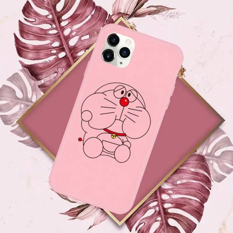 

Doraemon Phone Case Candy Color for iPhone 11 12 mini pro XS MAX 8 7 6 6S Plus X SE 2020 XR