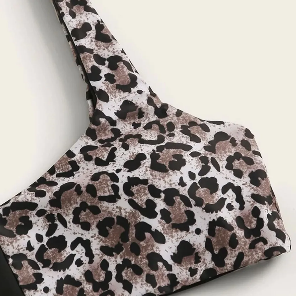 Сексуальный купальник с леопардовым принтом лоскутное бикини для женщин два