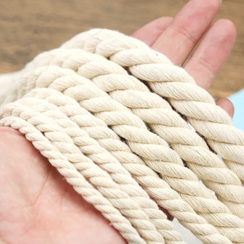 

100% Cotton Macrame Cord String Threefolded Diy Handmade Rope Knitted Decoration Rope Beam Port tied Tapestry DIY Hand-woven