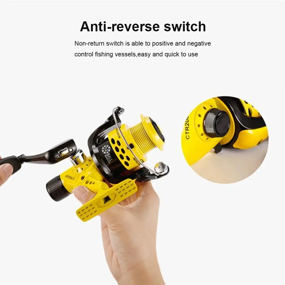 Регулируемая рыболовная Катушка 12 шарикоподшипников 5 5: 1 складная пластиковая