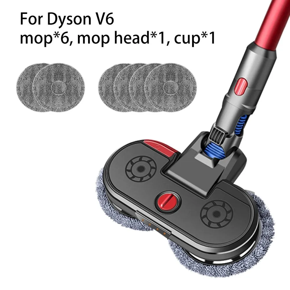 

1pcs Mop Head+6*Mop Cloth For Dyson V6 V7 V8 V10 V11 Vacuum Cleaner Parts High Quality