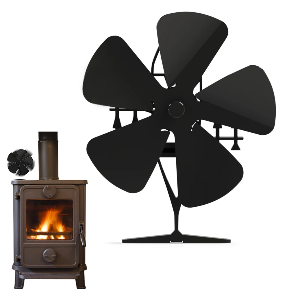 

Черная модель, электрическая 5-лопастная горелка, экологический вентилятор, портативное бытовое устройство, эффективное распределение теп...