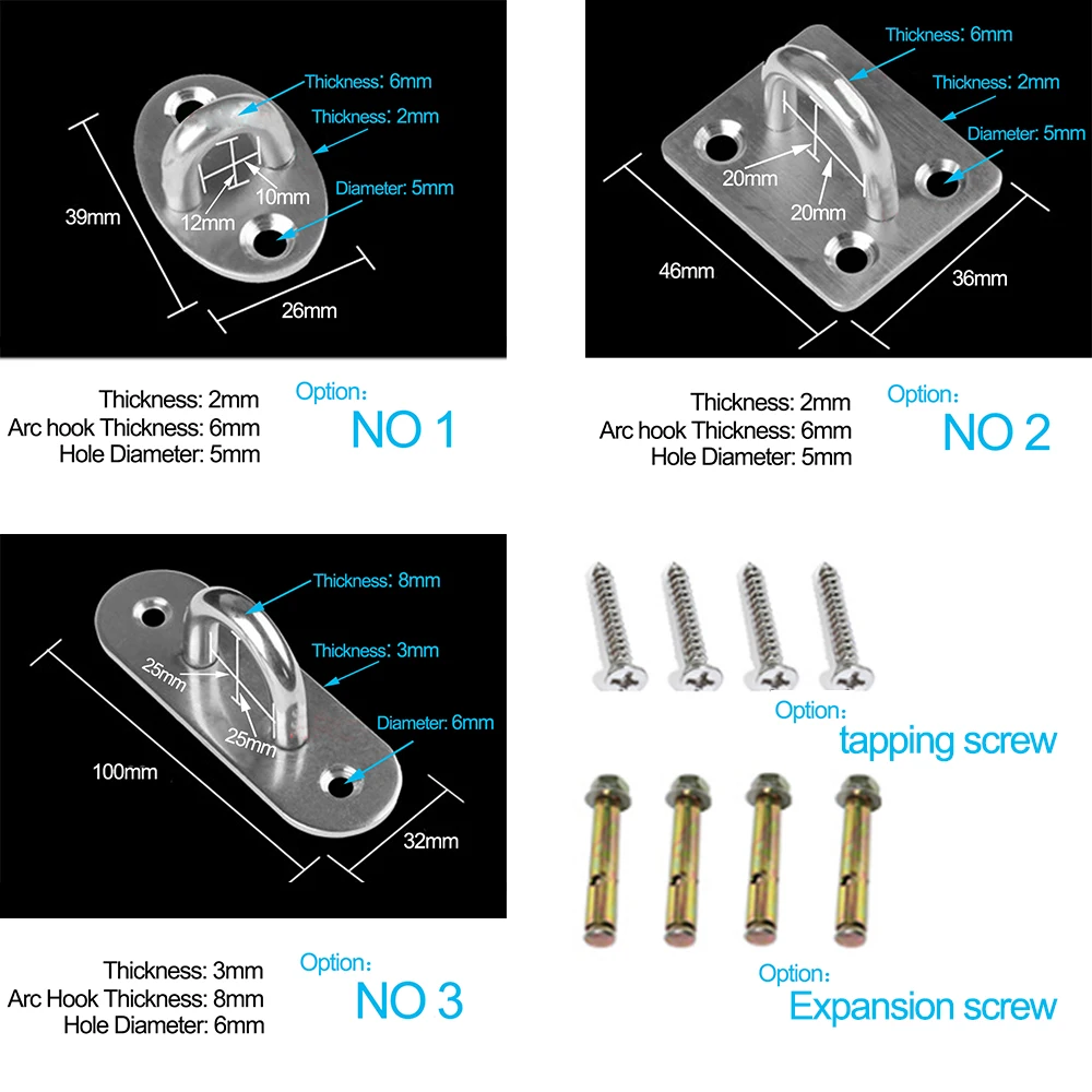 4 шт. U-образные потолочные крючки из нержавеющей стали | Обустройство дома