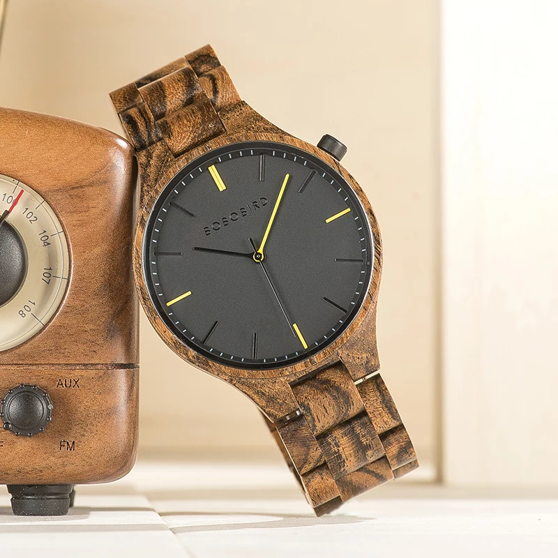 BOBO BIRD оригинальная брендовая с деревянной reloj hombre кварцевые наручные часы Простой стиль Cuatomized Прямая поставка Подарочная коробка дизайн