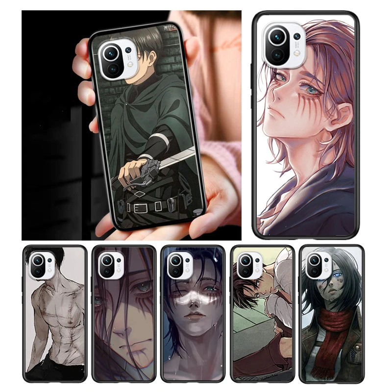 

Hot Anime Attack on Titan for Xiaomi Mi 11 10 Ultra 11T 10T Note10 Pro Lite 11i 10i 10S 5G Soft Black Phone Case Cover