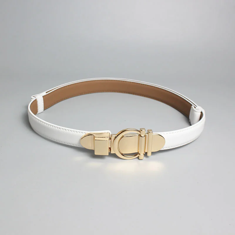 

-Кожаный ремень для женщин, простой и универсальный ремень с заниженной частью