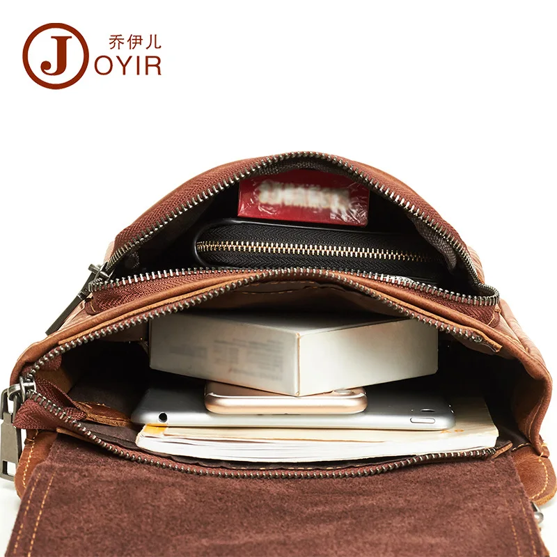 Leather MEN'S Bag Wholesale Full-grain Men's Shoulder Korean-style New Style Casual Verticle Cross-body |