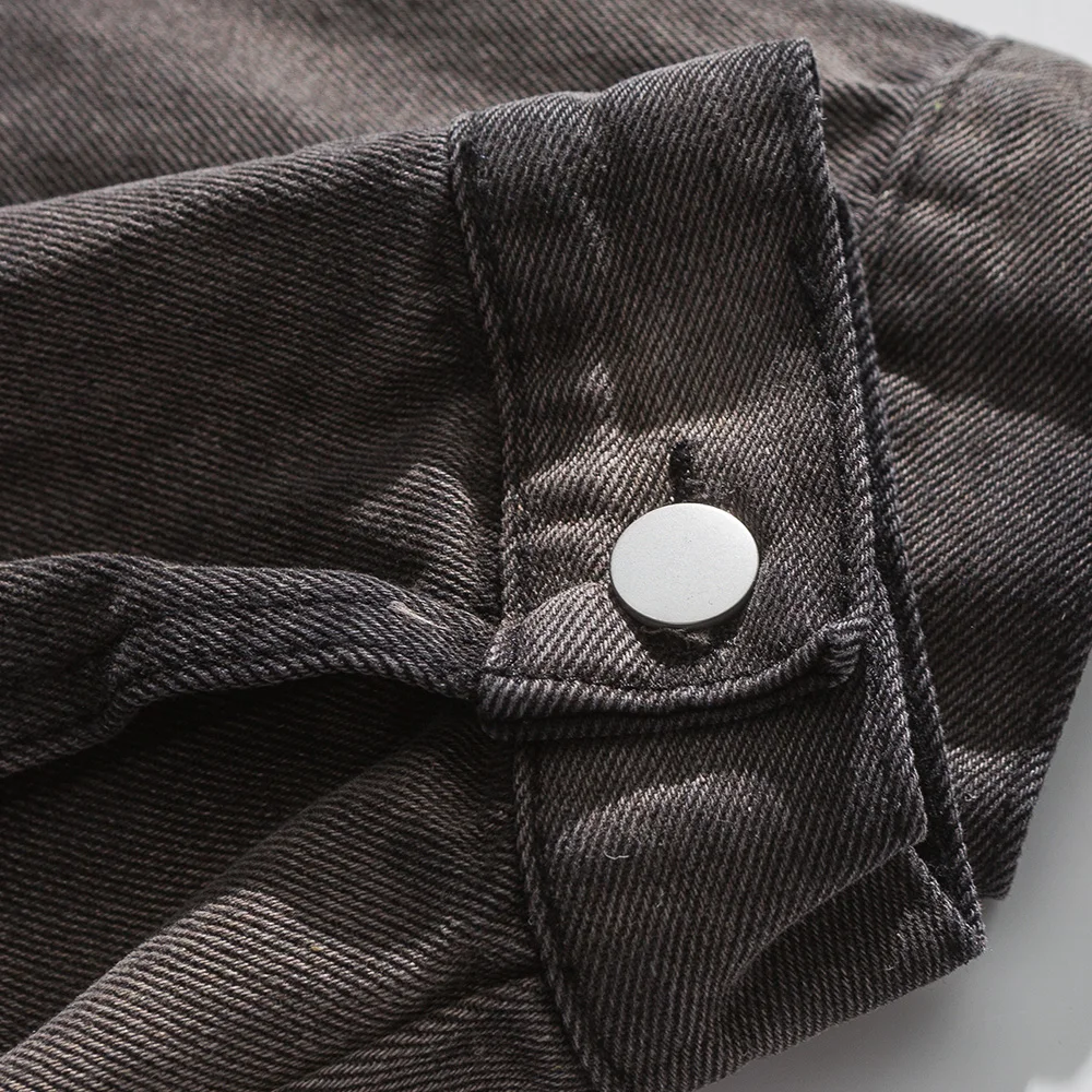 

Hip Hop Denim Jacket Men Heart Graffiti Gradient Washed Cowboy Outwear Baggy Harajuku Fashion Punk Style Coats Couple Streetwear