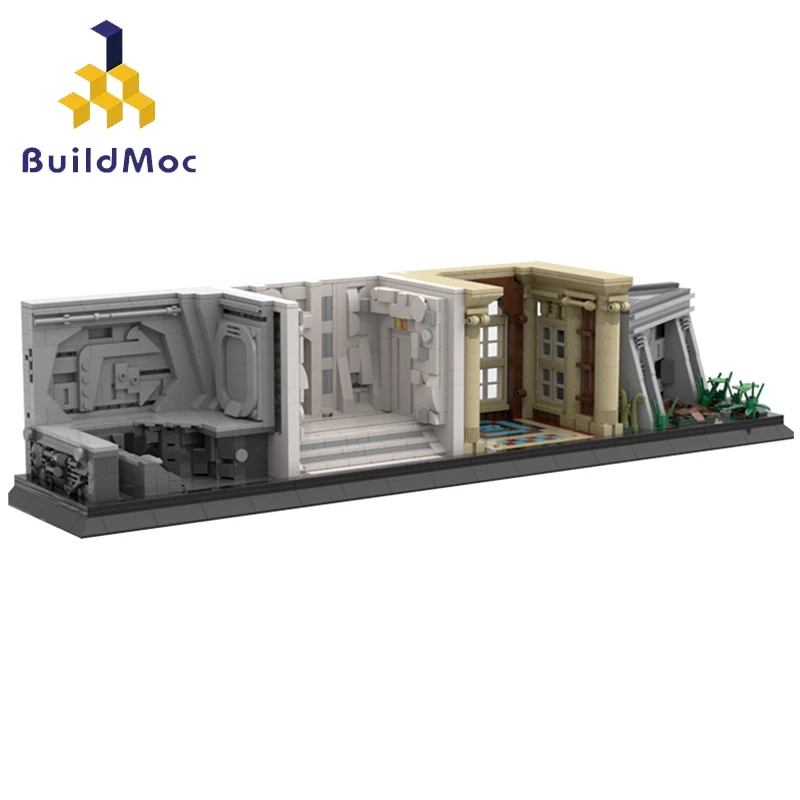 

Star Movie 4-in-1 Scene MOC-33070 A Galaxy Far Far Away Modular Displays Cloud City and Royal Theed-Palace Building Blocks Toys