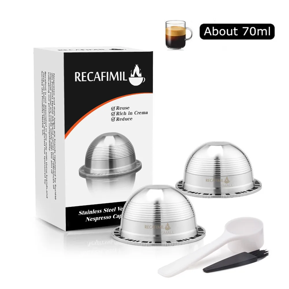 Фильтры для кофе Nespresso Vertuo Vertuoline Plus& Delonghi ENV150 пополняемая многоразовая капсула из нержавеющей стали - Цвет: G1 Small