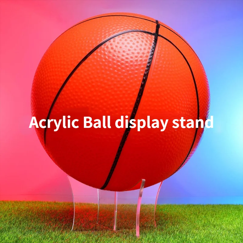 

1 Set Transparent Display Stand Basketball Football Volleyball Stand Stand Base Ball Stand Acrylic Ball Stand