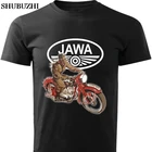 Мужская футболка в стиле ретро для мотоциклов, Jawa, Мужская футболка shubuzhi, новейшая хлопковая брендовая футболка с коротким рукавом и 3D-принтом