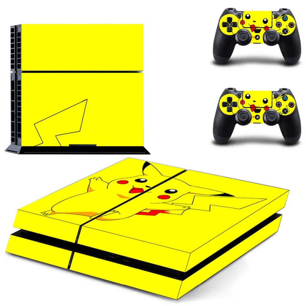 Pokemons Скины Виниловые наклейки PS4 наклейка для консоли Playstation 4 и 2 контроллера игра Защитная Наклейка-пикачус