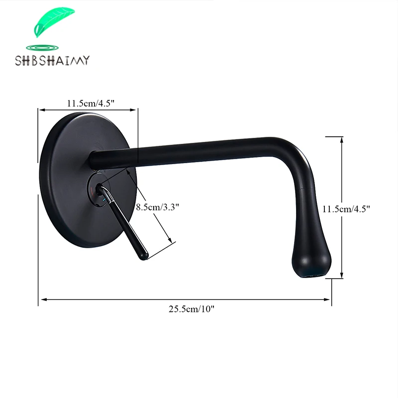 

Wall Mounted Basin Bathroom Faucet Mixer Tap Black/Gold Wash basin Faucet Single Handle Single Hole Hot and Cold mixter tap