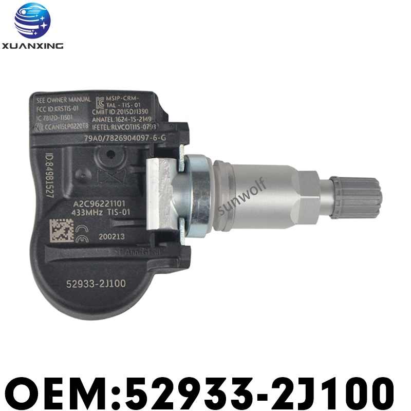 529332J100 датчик давления в шинах Система мониторинга TPMS 433 МГц для Hyundai Verna Solaris Kia Sorento