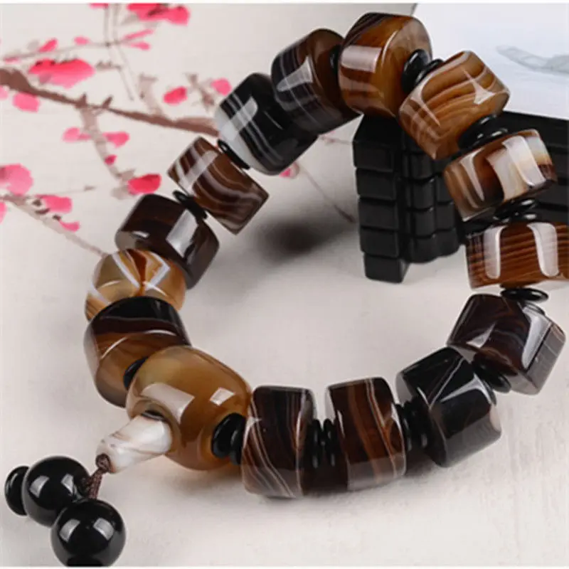 

Genuine Natural Jade Agate Bracelets Men Fine Jewelry Certified Jades Stone Beads Elastic Beaded Bracelet Male Bangle Accessorie