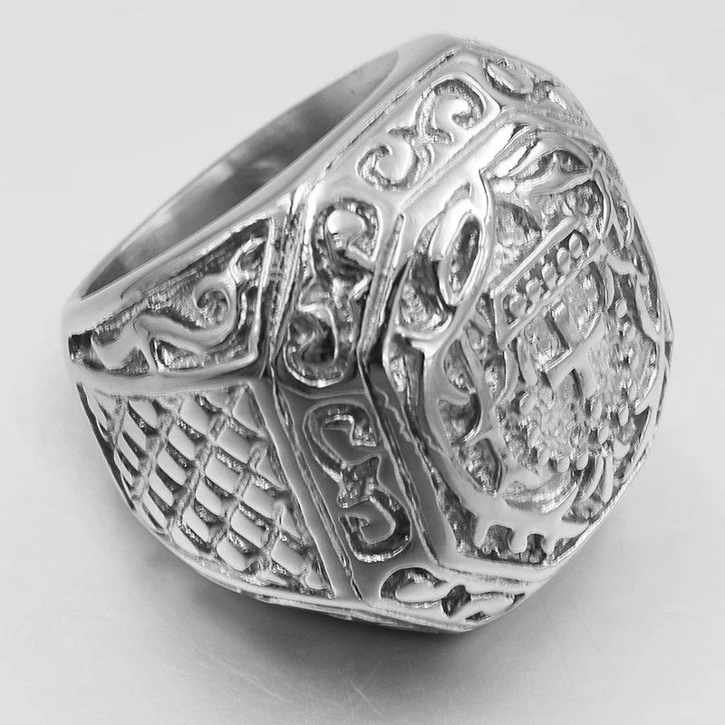 Мужской подарок GOKADIMA! Мужское кольцо из нержавеющей стали в стиле ретро|cross ring|men