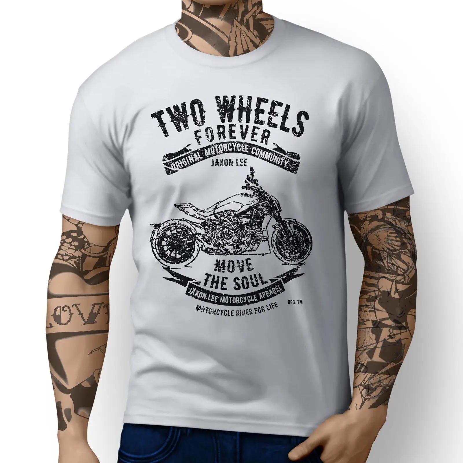 

Fashion 100% Cotton Slim Fit Top Solid Color Motorbike Xdiavel Inspired Motorcycle Fan Artvintage T Shirts