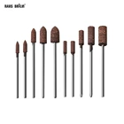 Удлиненный вал с абразивной шлифовальной головкой, набор из 10 точек для полировки пресс-форм, вращающиеся электроинструменты