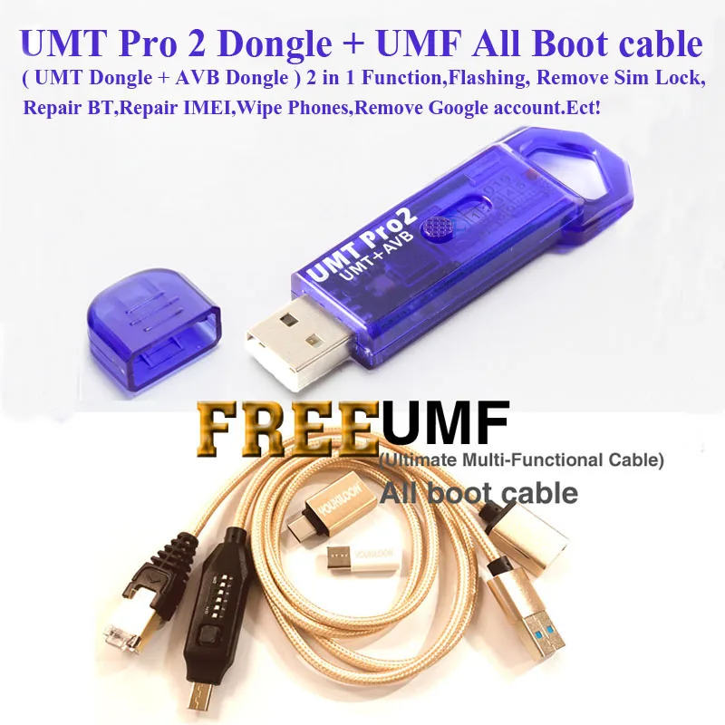 100% оригинальный ключ UMT Pro 2 (ключ + AVB) функция в 1 кабель UMF All Boot|Детали устройств