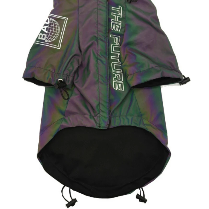 Светоотражающий дождевик для собак модная Красочная Одежда ветровка