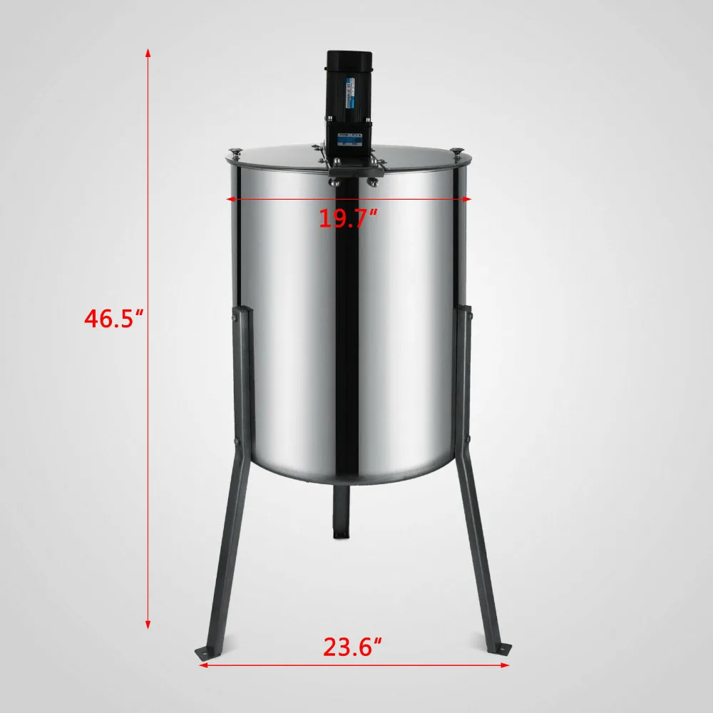 Электрический медовый экстрактор 4 рамки пчелиный из нержавеющей стали Спиннер с