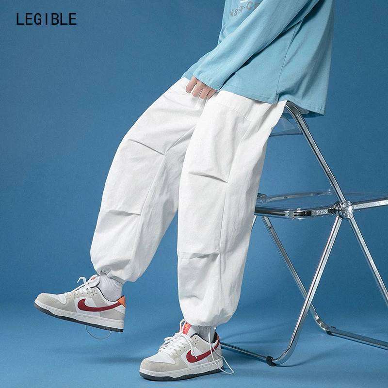 Разборные 2021 повседневные мужские брюки мешковатые широкие до щиколотки с
