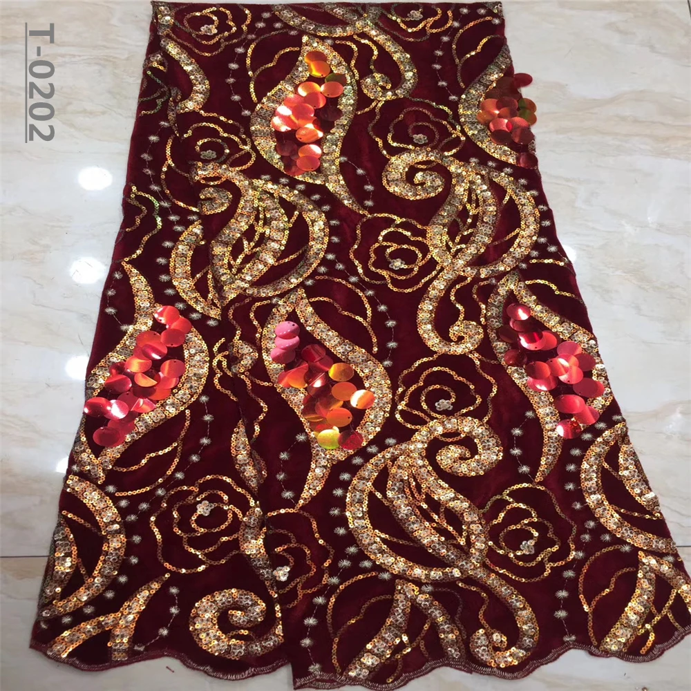 Африканская бархатная кружевная ткань с 3d блестками французская