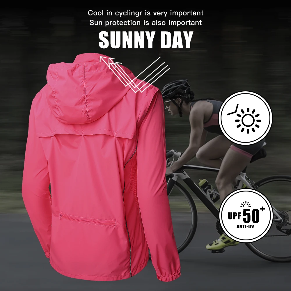 QUESHARK Женская ветрозащитная Водонепроницаемая Светоотражающая велосипедная