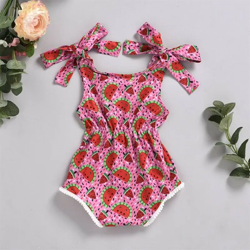 

US Newborn Infant Baby Girl Watermelon Print Romper playsuit Jumpsuit Playsuit