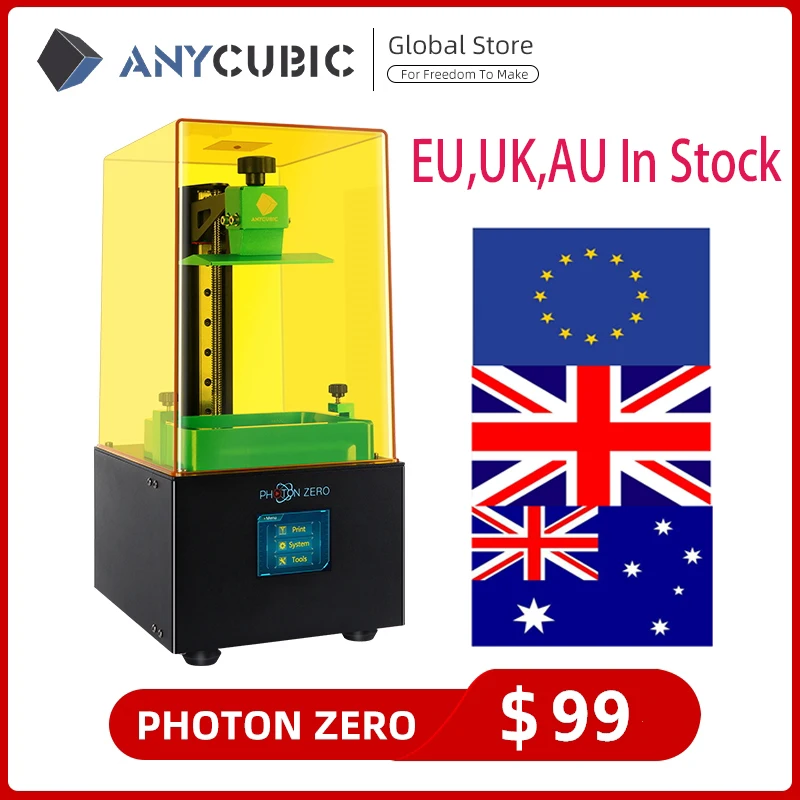 3D принтер Anycubic Photon Zero SLA с ЖК дисплеем УФ смола цветной сделай сам быстрая нарезка