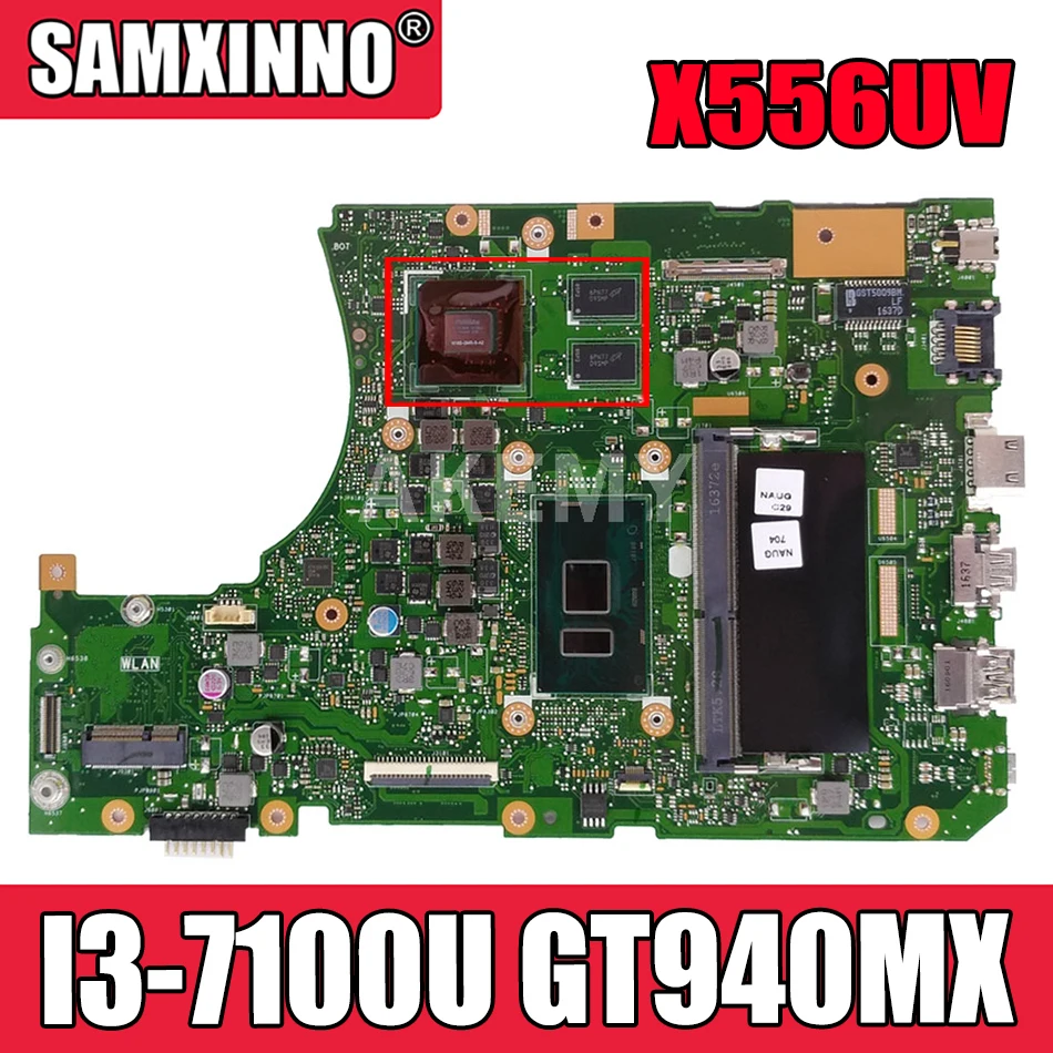 

Akemy X556UV Laptop motherboard for ASUS X556UQK X556UB X556UQ X556UJ X556UF X556U original mainboard 8GB-RAM I3-7100U GT940MX