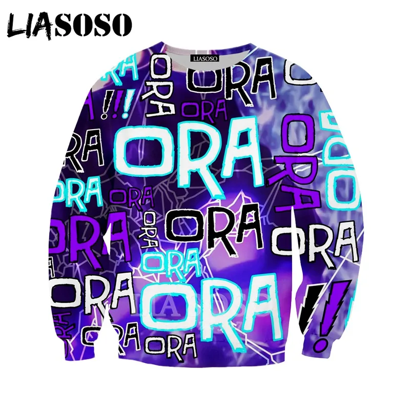 LIASOSO новинка для мужчин и женщин Джорно Джованна толстовки 3D принт аниме JoJo